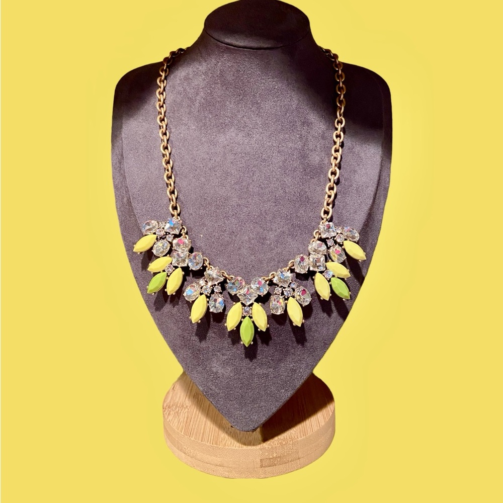 Like New J Crew Yellow Green Gold Necklace